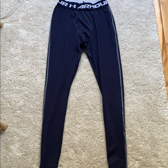 Under Armour ColdGear Compression Leggings Navy S - Picture 3 of 6